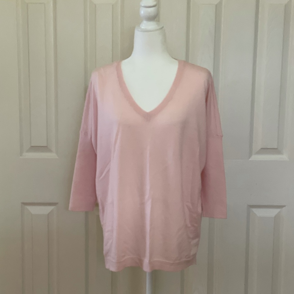 Anthropologie Moth V-Neck Sweater | Green | Small